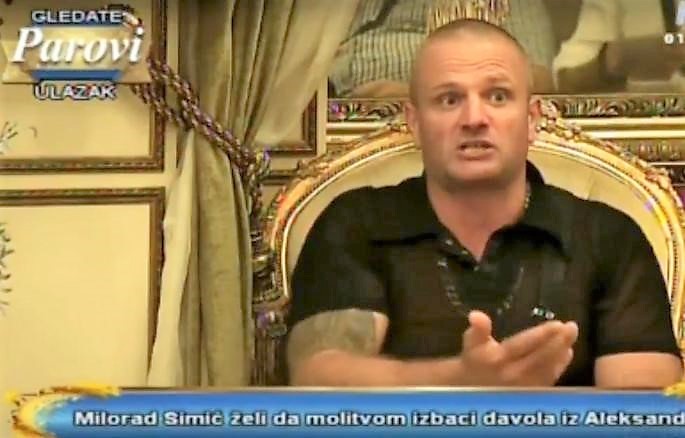 Milorad Simić, alias Seksi Rok u rijaliti programu Parovi na TV Hepi