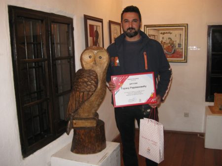 Смотра- Ариље. Горан Радованопвић, трећа награда за скулптуру у дрвету